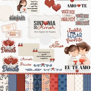 Kit de Design para Scrapbooking Amoroso