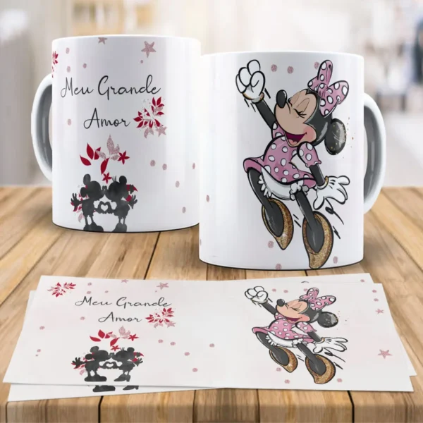 Kit de Designs para Sublimação em Canecas Disney Love