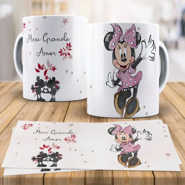 Kit de Designs para Sublimação em Canecas Disney Love