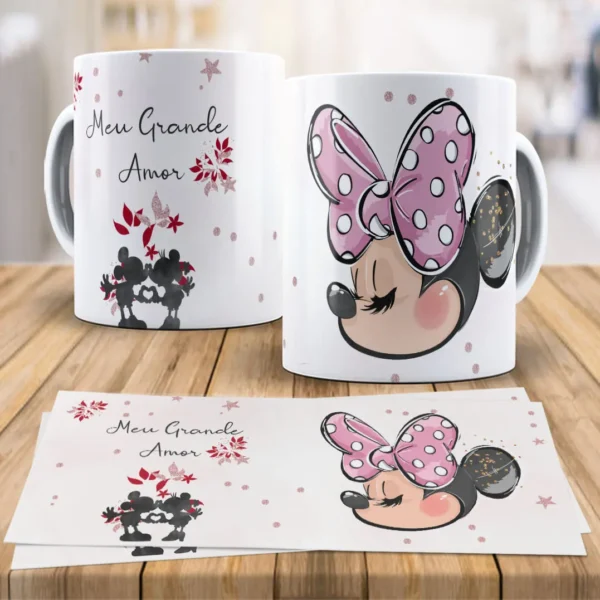 Kit de Designs para Sublimação em Canecas Disney Love