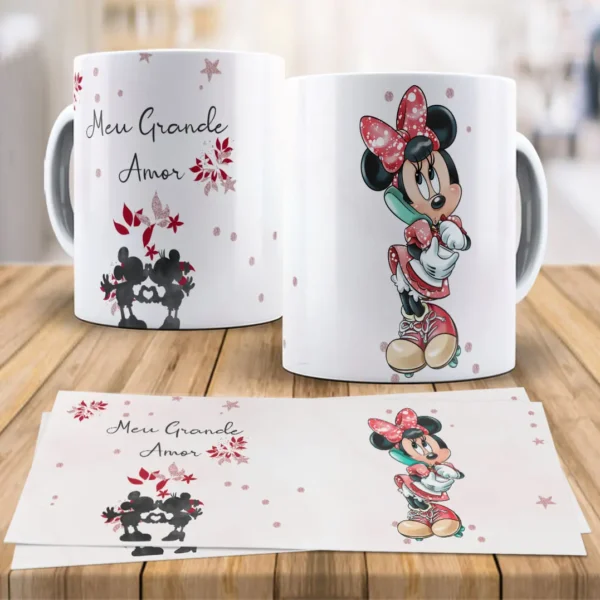 Kit de Designs para Sublimação em Canecas Disney Love