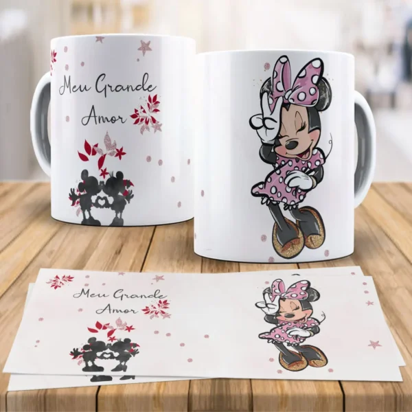 Kit de Designs para Sublimação em Canecas Disney Love