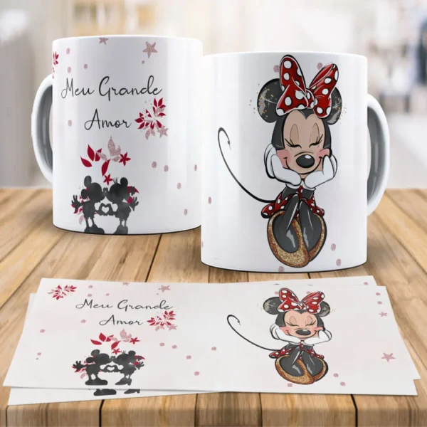 Kit de Designs para Sublimação em Canecas Disney Love