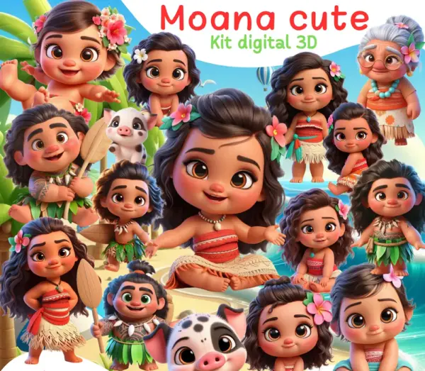 Kit De Imagens Moana Em Png Para Projetos Criativos 2