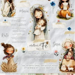 Kit de Papelaria Personalizada Mulheres de Fé em PNG
