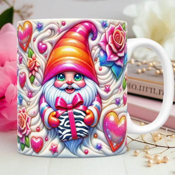Kit Digital 3D Dia dos Namorados - Arte em Canecas de Gnomos