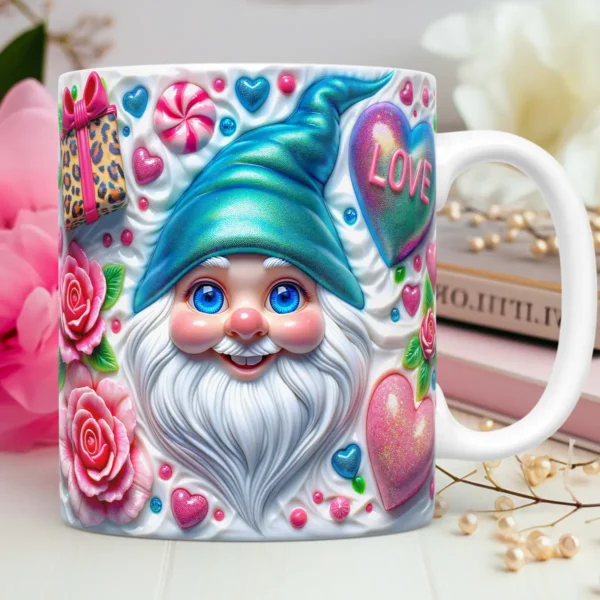 Kit Digital 3D Dia dos Namorados - Arte em Canecas de Gnomos