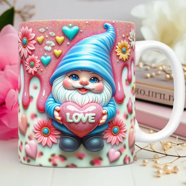 Kit Digital 3D Dia dos Namorados - Arte em Canecas de Gnomos