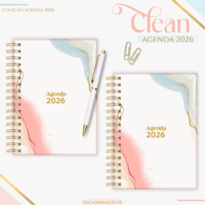 kit digital agenda feminina 2026 para imprimir e encadernar