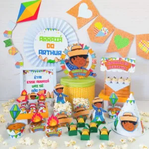 Kit Digital Arraía Menino (Só um bolinho) - ARQ. DIGITAL