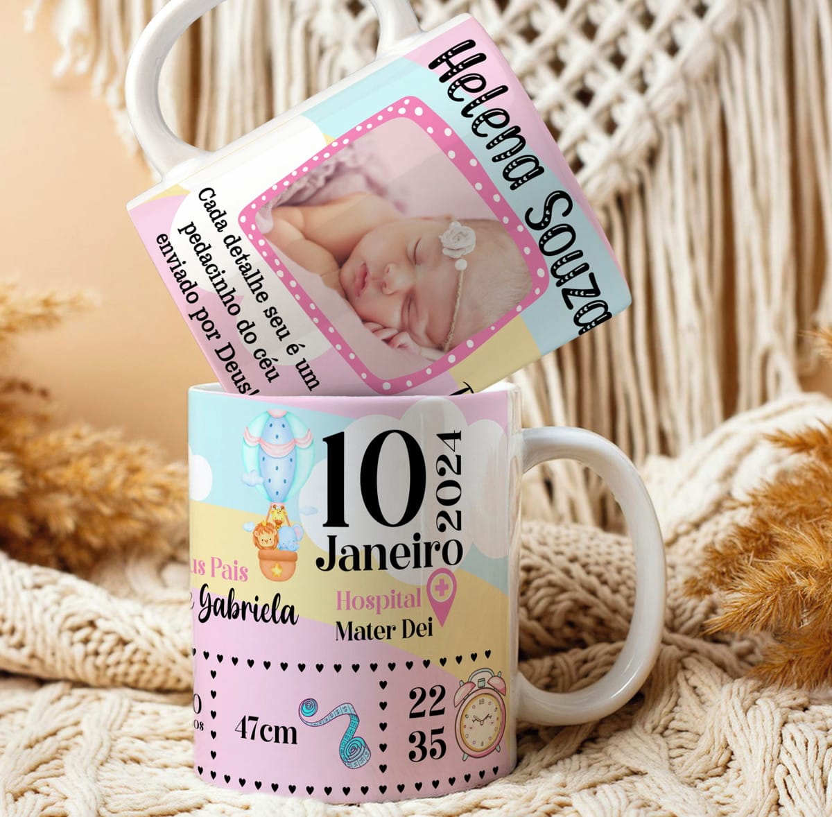 Kit Digital Arte para Caneca de Nascimento com 10 PNGs 2 Kit Digital Arte para Caneca de Nascimento com 10 PNGs - Imagem 2