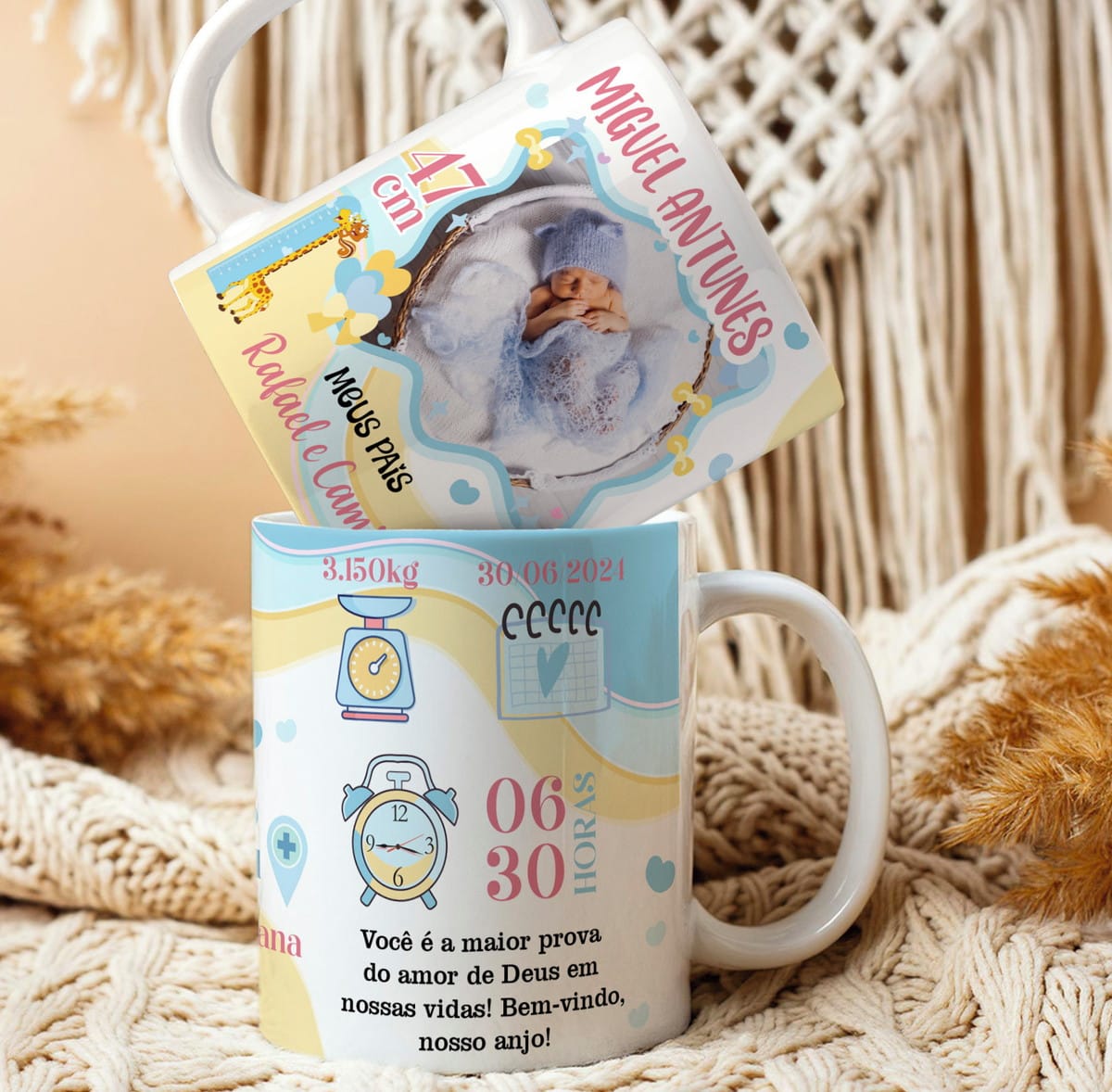 Kit Digital Arte para Caneca de Nascimento com 10 PNGs 3 Kit Digital Arte para Caneca de Nascimento com 10 PNGs - Imagem 3