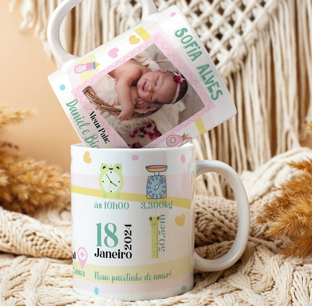 Kit Digital Arte para Caneca de Nascimento com 10 PNGs 5 Kit Digital Arte para Caneca de Nascimento com 10 PNGs - Imagem 5