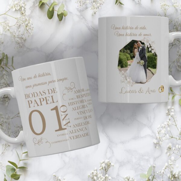 Kit Digital Artes Canecas Bodas de Casamento