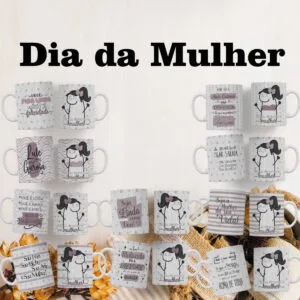 Kit Digital Artes Canecas Dia da Mulher Flork