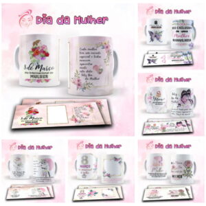 Kit Digital Artes Canecas Dia das Mulheres