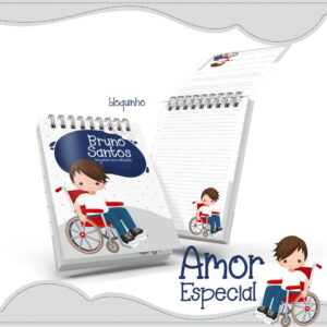kit digital bloquinho anotacoes menino amor especial
