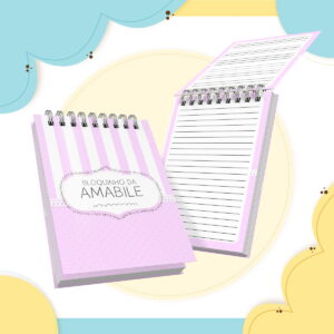 kit digital bloquinho lilas para papelaria artesanal