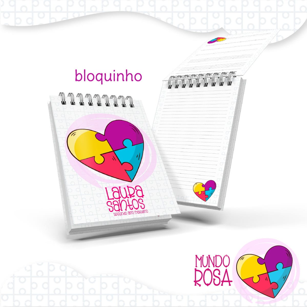 Kit Digital Bloquinho Tema Autismo com Capa e Miolo 1 Kit Digital Bloquinho Tema Autismo com Capa e Miolo