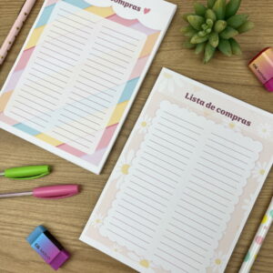 kit digital bloquinhos personalizados para papelaria