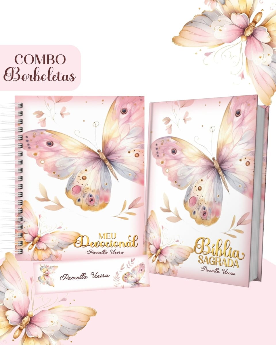 Kit Digital Borboletas para Encadernação e Devocionais 4 Kit Digital Borboletas para Encadernação e Devocionais - Imagem 4