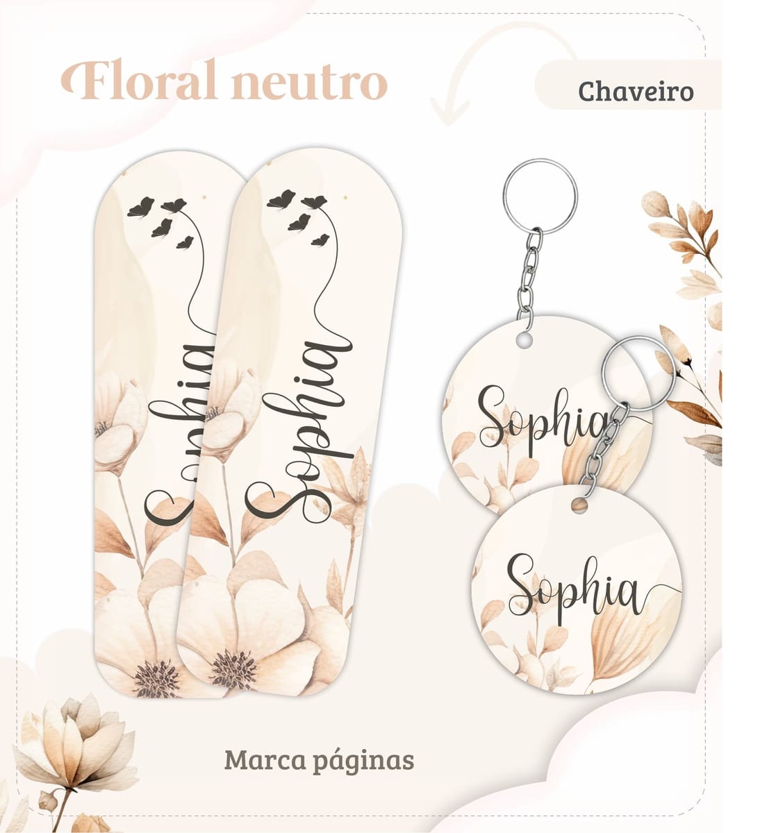 Kit Digital Caderneta de Vacina Floral para Personalizar 3 Kit Digital Caderneta de Vacina Floral para Personalizar - Imagem 3