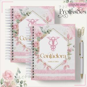 kit digital caderno contadora com capas e miolos a5