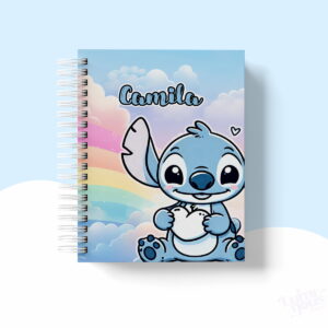 kit digital caderno escolar stitch para encadernacao