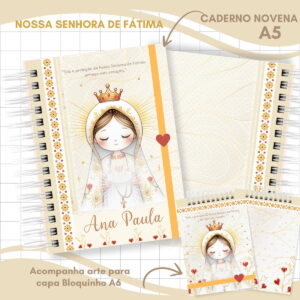 kit digital caderno nossa senhora de fatima em png e pdf