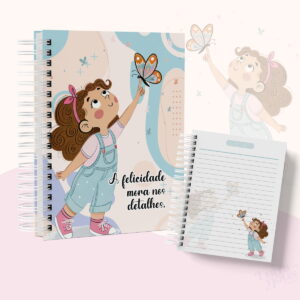 kit digital caderno pautado infantil meninas motivacional