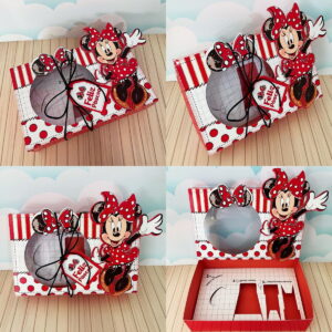 kit digital caixa mini confeiteiro minnie vermelha