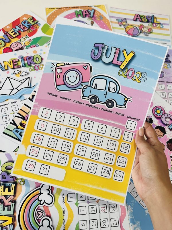Kit Digital Calendário Infantil 2023 Pedagógico Lúdico