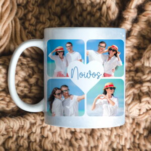 kit digital caneca casamento com fotos frases e fundos