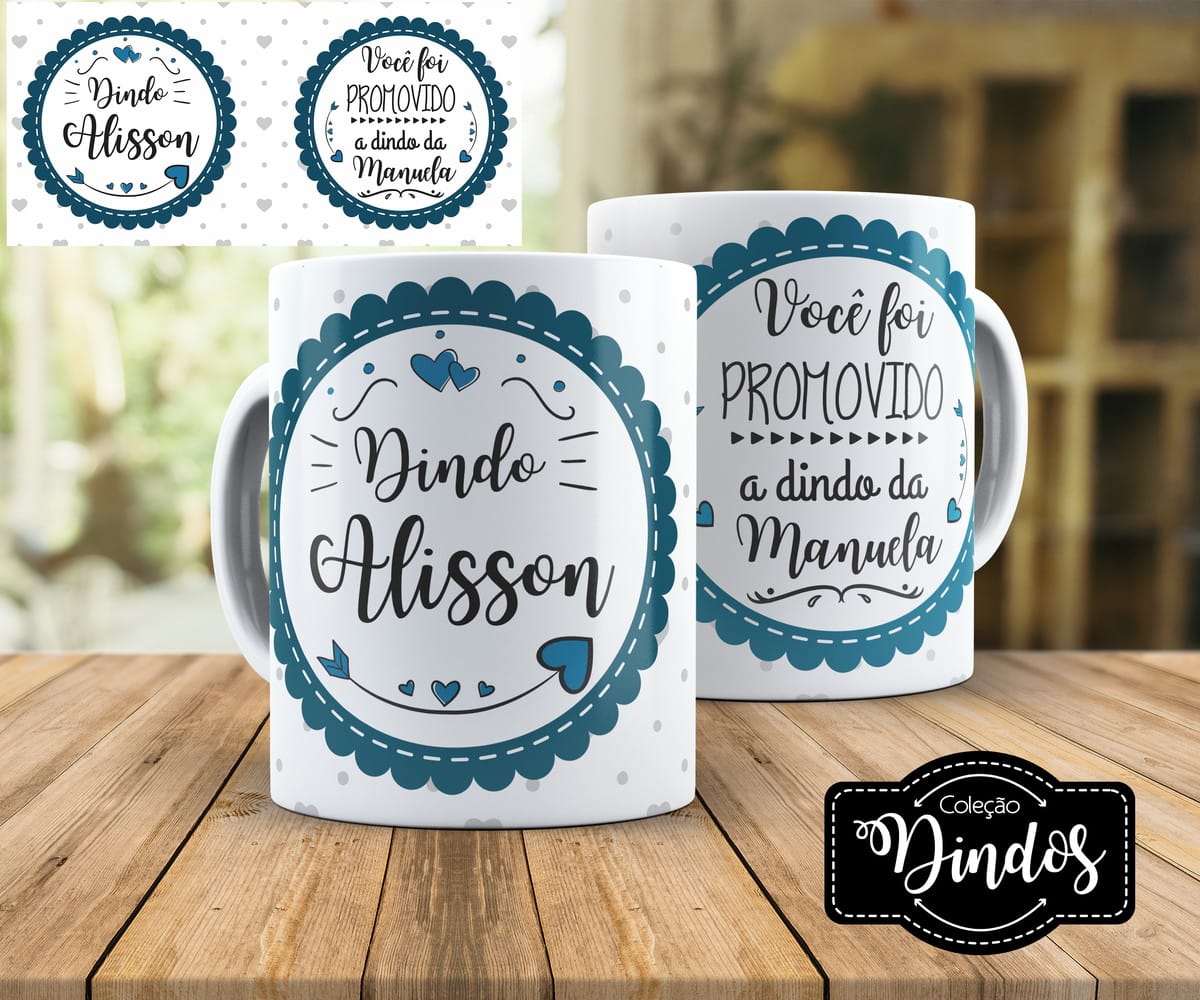 Kit digital caneca dinda com 20 artes em PNG e Corel 2 Kit digital caneca dinda com 20 artes em PNG e Corel - Imagem 2