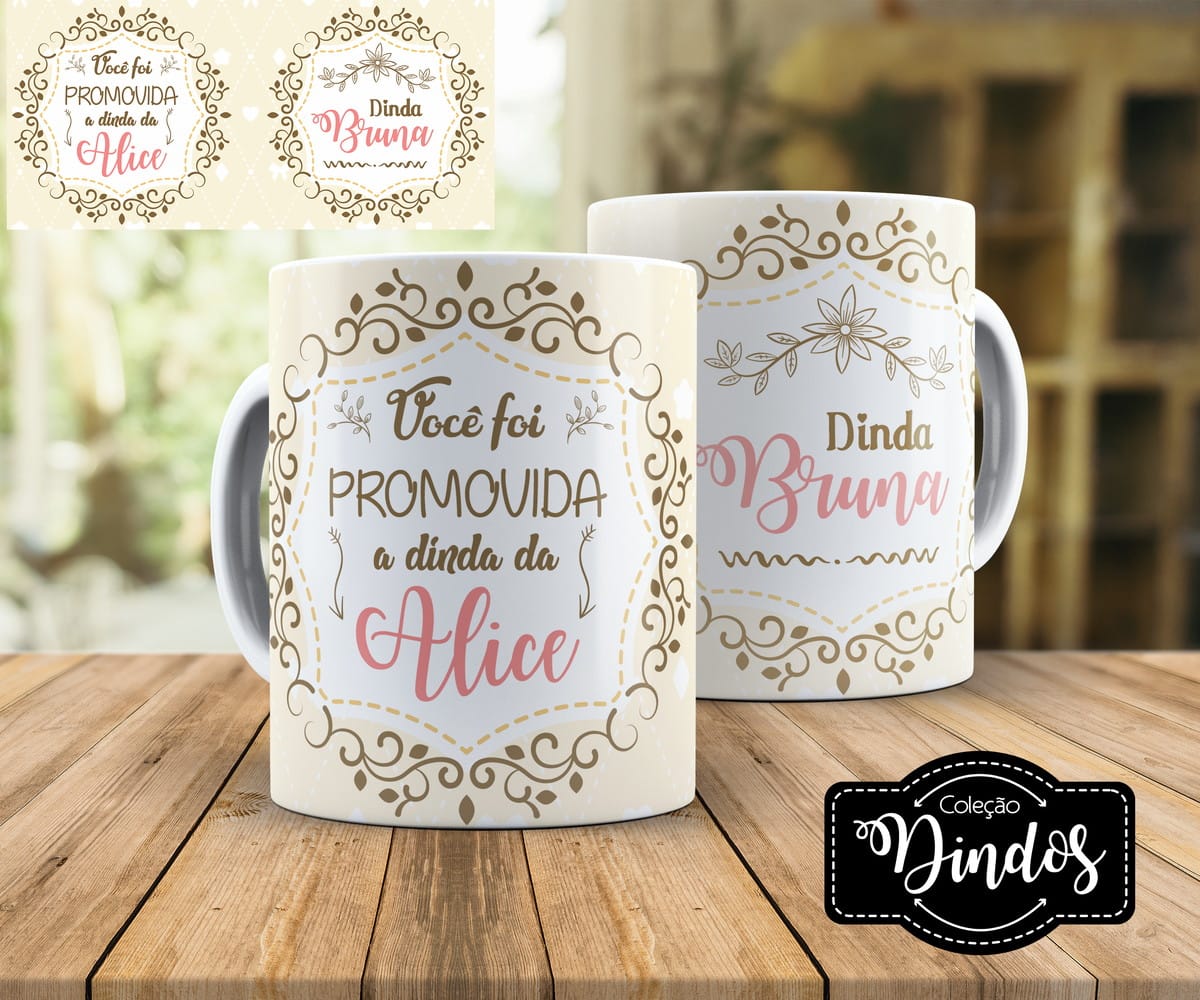 Kit digital caneca dinda com 20 artes em PNG e Corel 4 Kit digital caneca dinda com 20 artes em PNG e Corel - Imagem 4