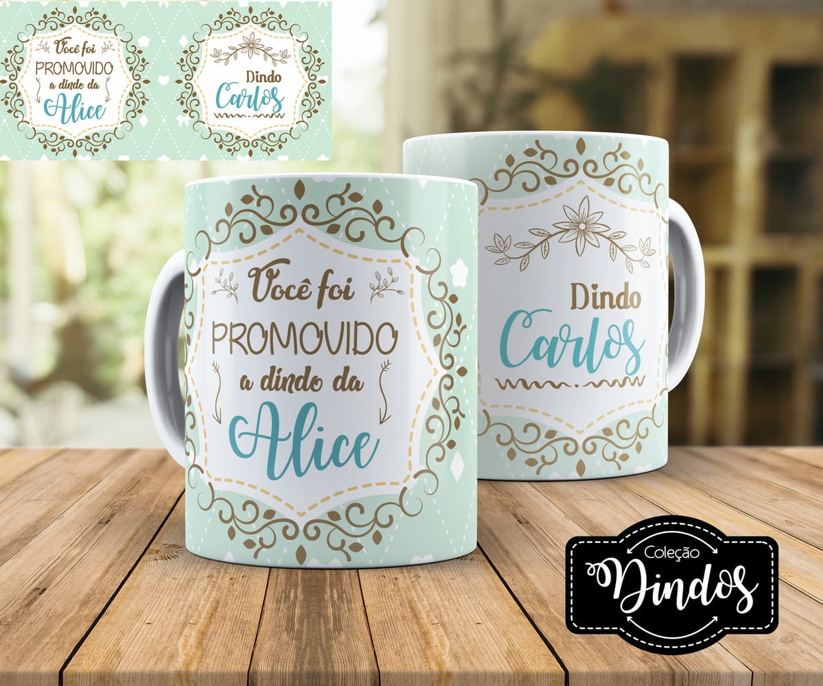 Kit digital caneca dinda com 20 artes em PNG e Corel 5 Kit digital caneca dinda com 20 artes em PNG e Corel - Imagem 5