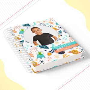 kit digital capa infantil tema espacial com 5 artes em png