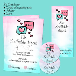 kit digital cartao e adesivos de embalagem infantil em png