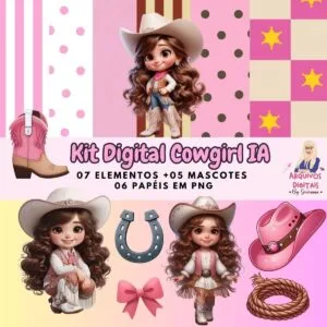 Kit Digital Cowgirl - Png