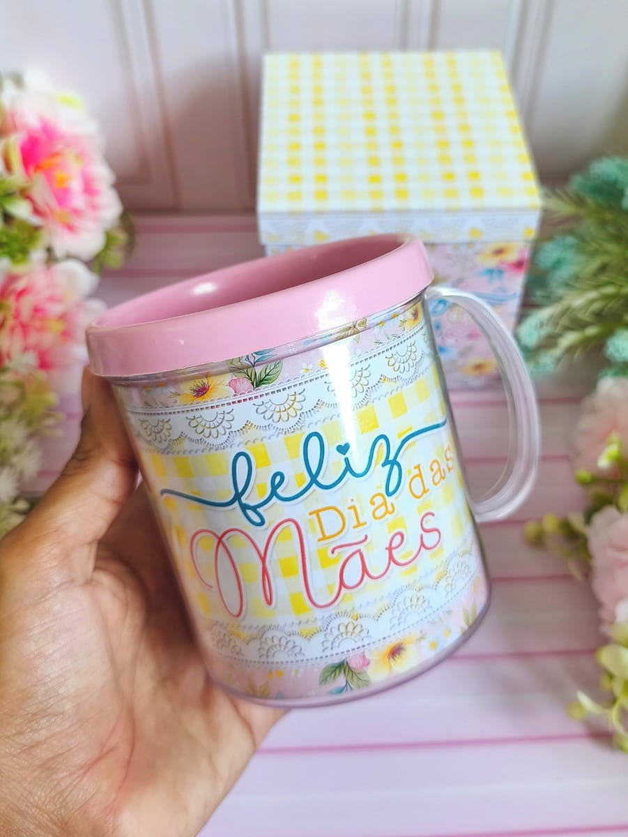 Kit Digital Dia das Mães Caneca e Caixa para Corte 1 Kit Digital Dia das Mães Caneca e Caixa para Corte