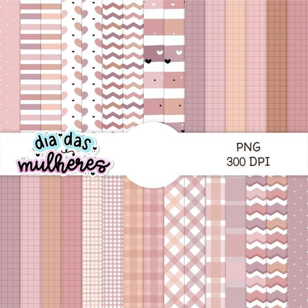 Kit Digital Dia Das Mulheres Frases Ilustrações Artes Fofas