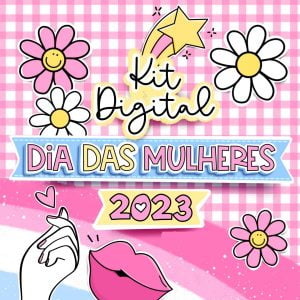 Kit Digital Dia Das Mulheres Ilustrações Frases Embalagens