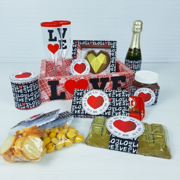 Kit Digital Dia Dos Namorados Cesta Love Personalizado 9