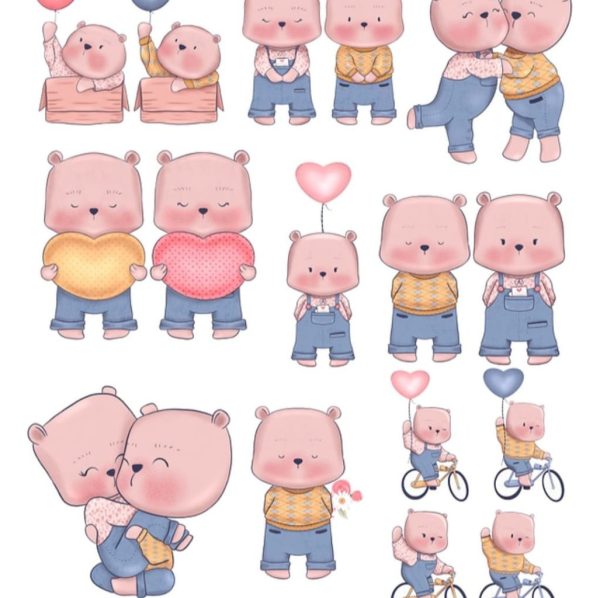 Kit Digital Dia Dos Namorados Ursinhos Fofos Frases De Amor