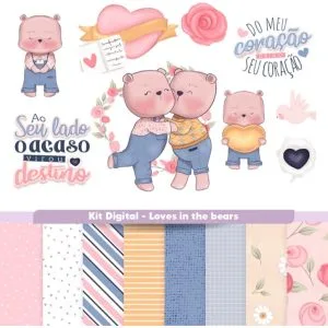 Kit Digital Dia Dos Namorados Ursinhos Fofos Frases De Amor