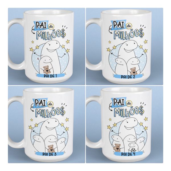 Kit Digital Dia Dos Pais Flork Estampas Caneca Frases Png
