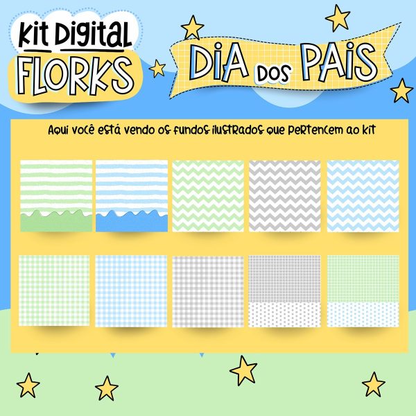 Kit Digital Dia Dos Pais Flork Estampas Caneca Frases Png