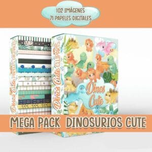 Kit Digital Dino Cute - Arquivo Digital