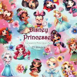 Kit Digital Disney Princesas Baby - Arquivo Digital