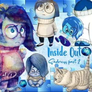 Kit Digital Divertida Mente Tristeza Ilustrações Clipart P2 11 Kit Digital Divertida Mente Tristeza Ilustrações Clipart P2